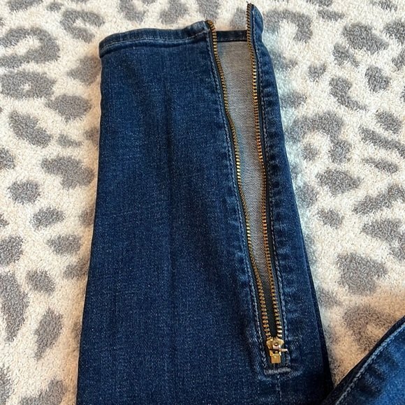 7 For All Mankind Gwenevere Ankle Zip Low Rise Skinny Jean-27 - Picture 4 of 12